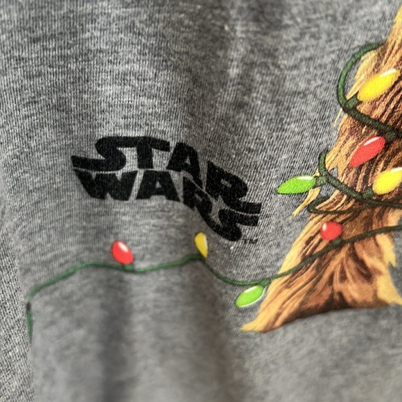 Chewbacca Christmas STar Wars gray t shirt men’s XL - Picture 3 of 4